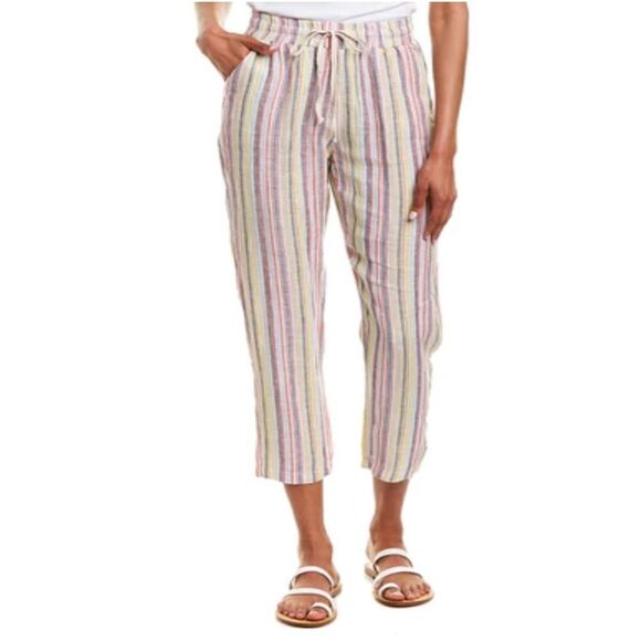 Elan Linen Cropped Pant - Picture 1 of 10